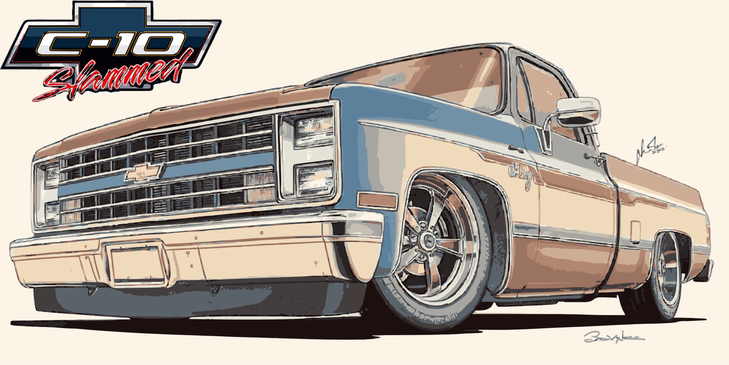 C-10 BLUE AND TAN