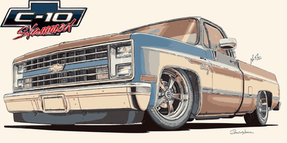 C-10 BLUE AND TAN